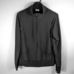 Danskin Now Zip Up Jacket Women’s M Black Soot Cotton Blend Full Zip Hoodie
